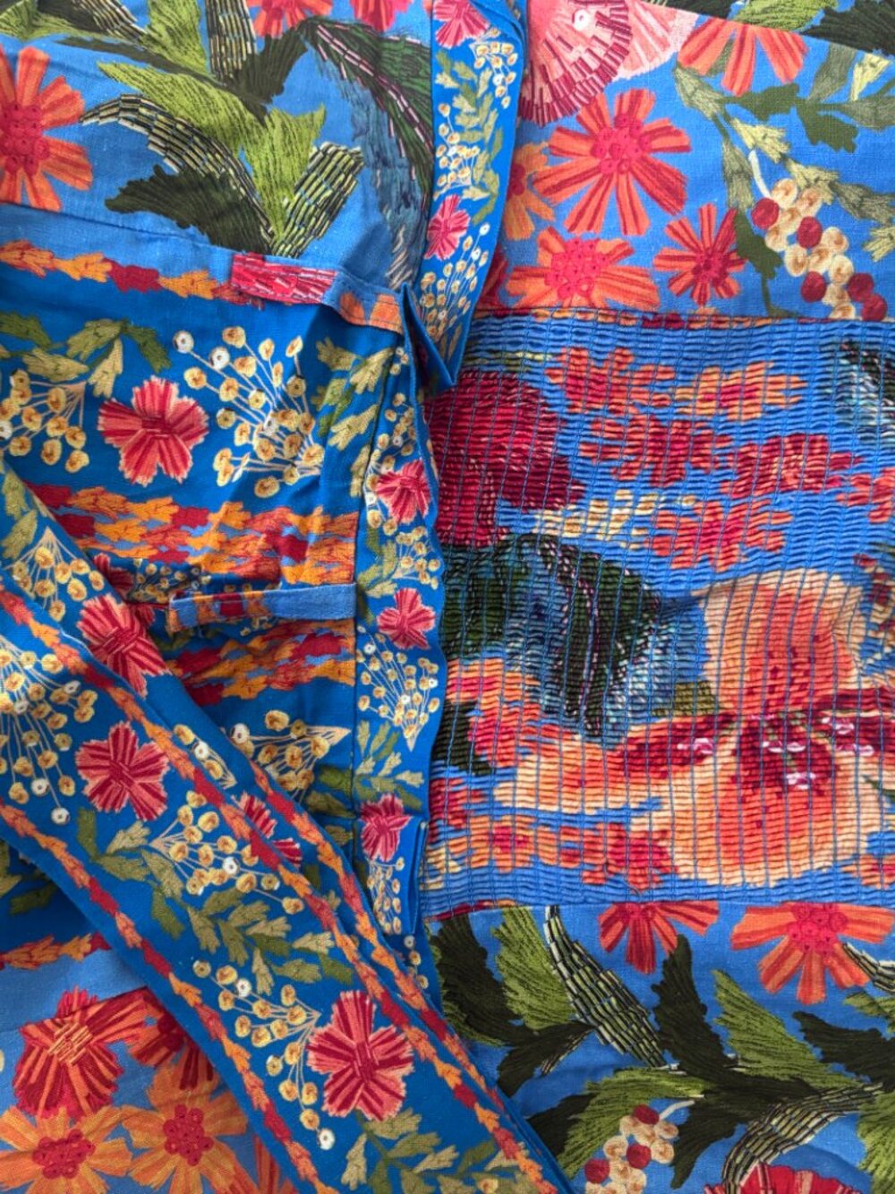FARM RIO Stitched Garden Blue Romper - Picture 6 of 6